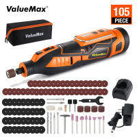 ValueMax เครื่องเจียรสว่านไฟฟ้าไร้สายขนาดเล็ก43ชิ้นเครื่องขัดสลักขัดเงาเครื่องเจียรขนาดเล็กชุดกล่องเครื่องมืออุปกรณ์เสริมเครื่องบด