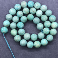 3A Blue Amazonite ลูกปัด6-12มม.รอบหลวมลูกปัดหิน Diy สำหรับสร้อยข้อมือ