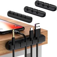 Pengatur kabel silikon USB manajemen kawat pemegang kabel Winder Desktop klip rapi untuk Mouse Keyboard Earphone pelindung