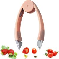 Pineapple Tweezers Peeling Clips Strawberry Stem Remover Fruit Knife Tweezers For Strawberry Tomato Pineapple Fruit Peeler Graters  Peelers Slicers