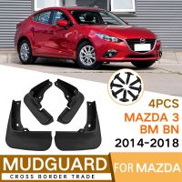 4Pcs Car Mud Flaps for Mazda 3 BM BN Axela Hatchback 2014-2018 Mudguards Fender Mud Guard Flap Splash Flaps Accessories