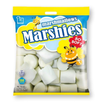 Marshies Marshmallows  มาร์ชี่ส์ มาร์ชแมลโลว์ สีขาว เม็ดใหญ่ กลิ่นวานิลลา 150 กรัม