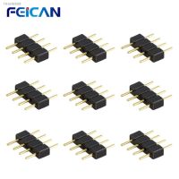 ✇♕◇ LED Strip Connector 4Pin Header 10/20/50/100-Pack 4Pin Needle RGB LED Connector DIY Fittings for SMD5050 2835 LED Strips