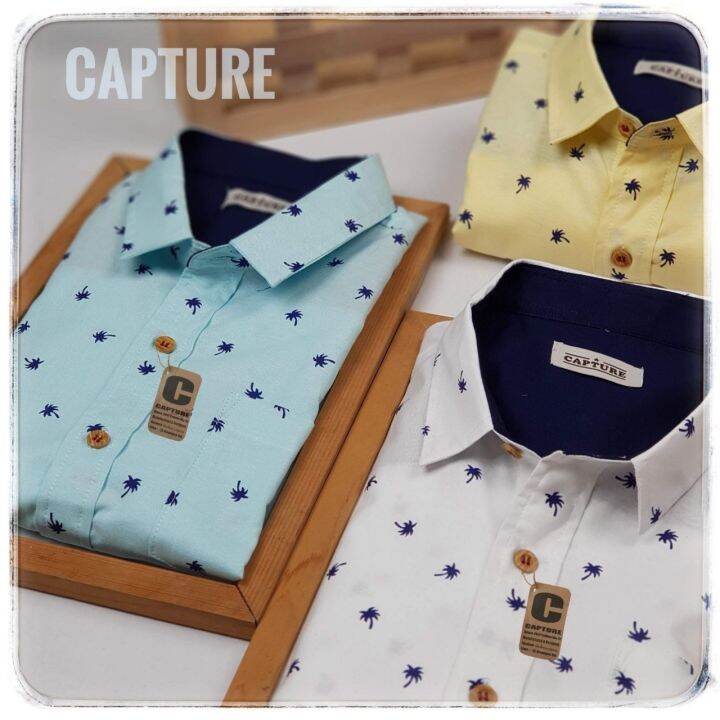 capture-shirt-เสื้อเชิ้ตผู้ชาย-เชิ้ตแขนสั้น-คอปก-ลายมะพร้าว-สีขาว-มีถึงอก-48-นิ้ว