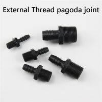 External Thread Pagoda Direct Connector Hose Transparent Plastic Quickly Straight Connect Aquarium Garden Irrigation 1 Pcs