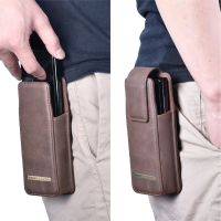 Leather Phone Waist Bag for Samsung Galaxy Z Fold 3 Pouch Belt Clip Holster Flip Case 1 Piece