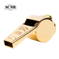 ACME 58.5 Referee Coach Whistle Brass Material Golden Color High Grade Hand Polished Rugby Sports Competition Whistle Survival kits