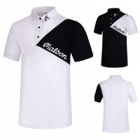 PXG1✎ Malbon Golf clothing mens short-sleeved sports casual all-match lapel t-shirt elastic quick-drying Polo shirt jersey