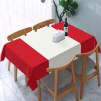 【cw】 Rectangular Flag Of Peru Table Cloth Oilproof Tablecloth 40 quot; 44 quot; Table Cover Backed with Elastic Edge ！