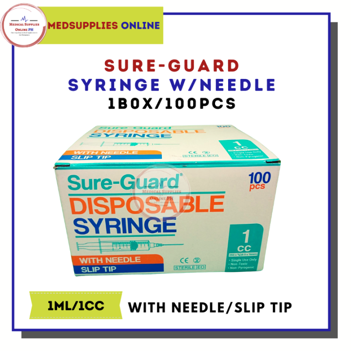 SureGuard Disposable Syringe with needle SOLD PER