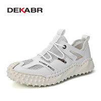 Dekabr ขนาด38-46ร้อนขายหนังแท้ผู้ชายรองเท้าฤดูร้อนใหม่ป้องกันการลื่นไถลแฟชั่นสวมทนผู้ชายสบายๆรองเท้าบด