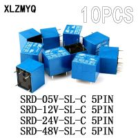 10ชิ้นรีเลย์ SRD-05VDC-SL-C SRD-24VDC-SL-C SRD-12VDC-SL-C SRD-48VDC-SL-C DC 5V 12V 24V 48V 250VAC 10A รีเลย์กำลังไฟ5PIN