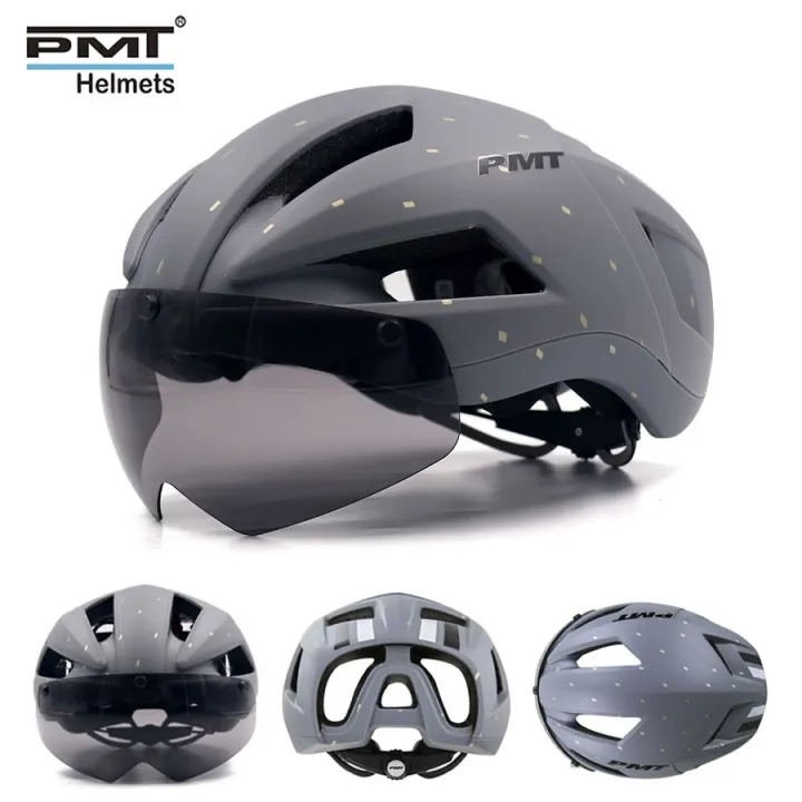 Pmt RS01 ultralight bicycle helmet with glasses lens