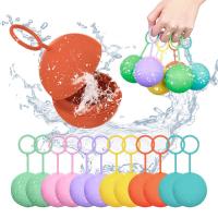 12PCS Reusable Water BombSplash Balls Water Balloons Pool Toys Beach Party Games Wasserbomben Favors Kids Water Fight Games Balloons