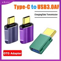 VHOIC ตัวผู้-ตัวเมีย อะแดปเตอร์ OTG แล็ปท็อป การถ่ายโอนข้อมูล10Gbps ตัวแปลง USB-C เป็น USB 3.0 A มินิมินิ U Disk ขั้วต่อ USB Type-C