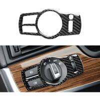 สติกเกอร์ปุ่มฝาครอบตัดสวิทช์ไฟหน้าคาร์บอนไฟเบอร์สำหรับ BMW 5 X3ชุด F10 F07 F01 F25 F26อุปกรณ์ตกแต่งภายในรถยนต์