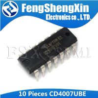 10PCS CD4007UBE DIP14 CD4007 DIP CD4007BE DIP-14 CD4007U  CMOS DUAL COMPLEMENTARY PAIR PLUS INVERTER IC WATTY Electronics