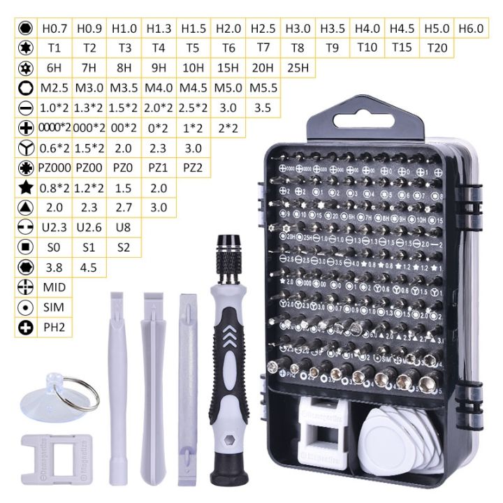 cw-onenum-115-122-in-1-screwdriver-set-magnetic-torx-slotted-hexagon-screw-driver-bits-laptop-household-repair-tools