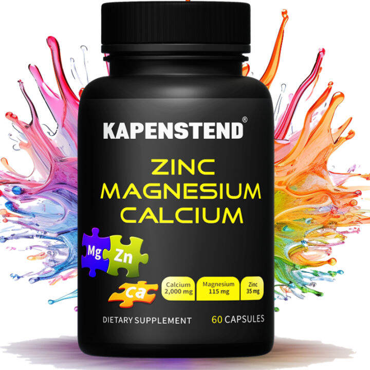 CalciumMagnesium Zinc with Vitamin D, Vegan Calcium Magnesium