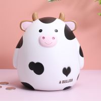 《Huahua grocery》การ์ตูนน่ารักวัวรูปกระปุกออมสินกล่องเงินขนาดใหญ่เงินฝากออมทรัพย์กล่องสำหรับเหรียญสำหรับบันทึก Alcancia วันเกิดของขวัญคริสต์มาสเงินและธนาคาร