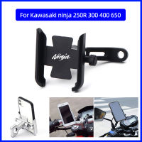 For Kawasaki ninja 250R 300 400 650 Motorcycle Mobile Phone Holder GPS Navigator Mirror Handlebar cket Mounting Accessories