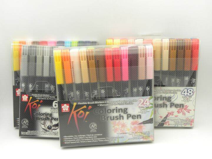 Sakura Koi Coloring Brush Pen Set Water Based Ink Watercolor Pens
