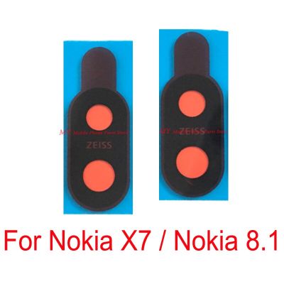 【100%-New】 Huilopker MALL เลนส์กระจกกล้องถ่ายรูปหลังใหม่10ชิ้นสำหรับ Nokia X7/โนเกีย8.1กระจกเลนส์ใหญ่ด้านหลังชิ้นส่วนอะไหล่ที่เปลี่ยนฝาครอบกระจก