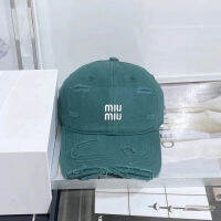 High version miu worn-out miu miuˉBaseball cap for girls in spring and summer, small face cap, soft top, versatile big head capTH