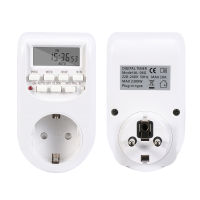 ประหยัดพลังงาน EU Plug Timer Switch ปรับ Digital Kitchen Timer Outlet สัปดาห์ชั่วโมง Programmable Timing Socket Smart Power Plug