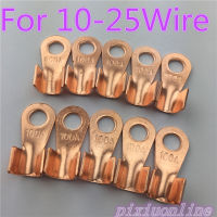 10-25Wire เปลือยเปล่า8มม. เส้นผ่าศูนย์กลาง100A วงกลมขั้วทองแดงสำหรับการเชื่อมต่อประกบลวด L6Y การเชื่อมต่อไฟฟ้า