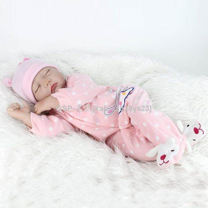 hot-dt-55cm-bebe-reborn-baby-sleeping-lifelike-soft-silicone-real-weighted-rooted-hair