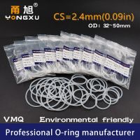 5PCS VMQ O Ring Seal Gasket Thickness CS2.4mm OD32/34/35/38/40/42/44/45/48/50*2.4mm Silicone Rubber Insulated Waterproof Washer Gas Stove Parts Access