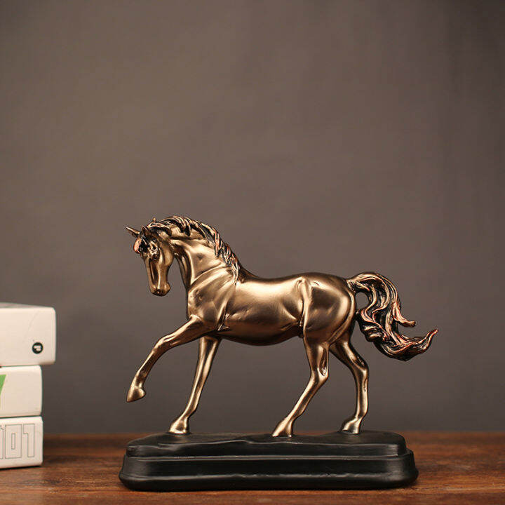 home-decor-resin-copper-horse-ornaments-artificial-wine-cabinet-crafts-home-decor-accessories-gifts-imitation-animal-figurine