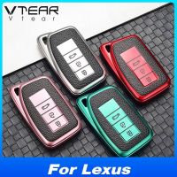 เคสกุญแจรีโมตพับได้สำหรับรถยนต์ Vtear ชิ้นส่วนพวงกุญแจออโต้เปลือกการป้องกันเต็มรูปแบบ Tpu แฟชั่นสำหรับเล็กซัสอีเอส LS CT คือ GS UX NX RX GX LX LM LC SC RC RC F LFA