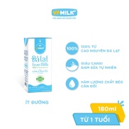 Thùng 24 hộp Sữa Tươi Nguyên Chất UHT Đà Lạt True Milk Không Đường Ít