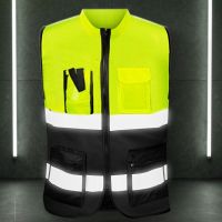 High Visibility Reflective Vest Safety Vest with Reflective Strips Construction Workwear Safety Reflective Vest GTWS