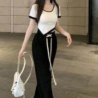 COD DSFWEWWWWW Fashion Top High Waist Casual Pants Summer Cool Drawstring Short Suit Japanese Korean Two-Piece Pure Hot Girl Fashionable Womens Desire Irregular High Trousers Wide-Leg