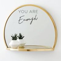 [COD] You Are Enough Lettering Quote Wall Stickers Mirror Decals Accessories LL959