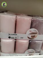 อิเกีย IKEA เทียนหอม LUGGA (3ชิ้น/set) กลิ่นวนิลา และกลิ่น Blossoming Pink