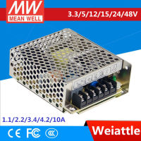 3.3V 5V 12V 15V 24V 48V MEAN WELL 1.12.23.44.210A 335052.8W เอาต์พุตเดี่ยว Switching Power Supply RS-50-48 RS-50-12 RS-50-5