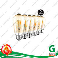 E27 LED VINTAGE PACK6 LED EDISON VINTAGE ST 64- 4W ( WARMWHITE แสงสีเหลืองนวล แพ็ค 6 หลอด )