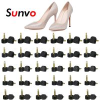 Sunvo 60pcs High Heel Protectors Caps for Shoes Repair Heel Stoppers Protect Dowel Lifts Replacement Tips Pins Heels Accessories Cleaning Tools