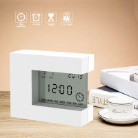 Electronic Clock Home Desk Decoration with Digital LCD Calendar Date Alarm Countdown Timer Temperature Battery Operated Square