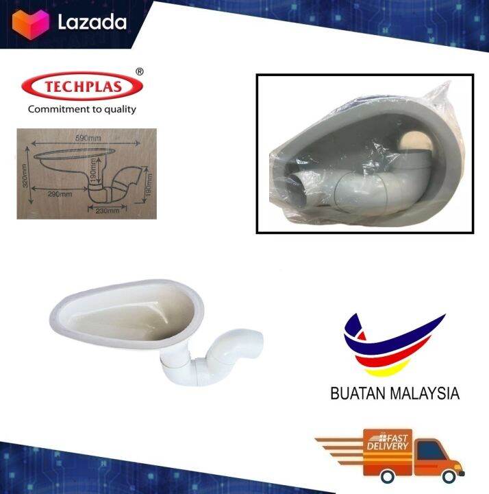 Tandas Plastik Cangkung / Mangkuk Tandas Plastik / Plastic Toilet Bowl