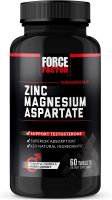 Force Factor  (60 Tablets) Zinc Magnesium Aspartate, Supplement to Increase Testosterone, Boost Performance, and Support Recovery, and Immune Health, ZMA