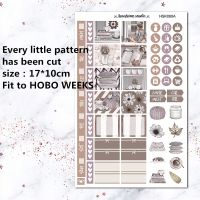 Winter Afternoon Weekly Diary Label Decorative Stickers DIY Scrapbooking Album Stationery Stickers for Hobonichi Weeks Stickers  Labels