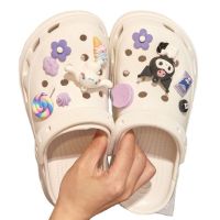 FARRA อุปกรณ์ตกแต่ง3d แบบทำมือ Cinnamoroll Kuromi รองเท้าหัวเข็มขัด Crocs การตกแต่ง Diy Aksesoris Sepatu