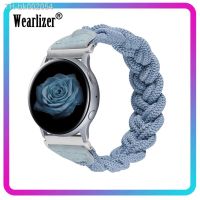 ┋▣ Wearlizer 20mm Braided Stretchy Watch Band for Samsung Galaxy Watch 4 5 Elastic Woven Nylon Band for Watch 5 Pro/Active 2