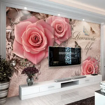 Home Decor Flower 3D Wallpaper Wall Sticker - Online Furniture Store - My  Aashis