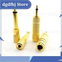 Dgdfhj Shop 2pcs 6.35mm 1/4" mono Male To 3.5mm 1/8" Female Connector Jack Audio Speaker Mono Terminal Plug Headphone Adapter Gold Plated 6.5mm